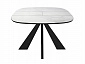 Стол DikLine SKK110 Керамика Белый мрамор/подстолье черное/опоры черные (2 уп.) - фото №7
