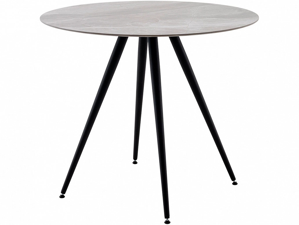 Стол обеденный STOOL GROUP Ники круглый керамика 900 Italian light grey - фото №1