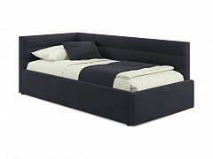 Мягкая кровать Aura 900 черная с подъемным механизмом - фото №1