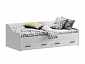 Кровать с 2-я ящиками Вега NEW белый глянец / белый - фото №2
