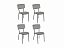 Комплект стульев Бонд, темно-серый, бархат - миниатюра