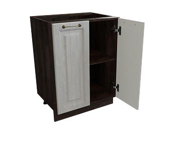 Шкаф Н600 с 2-мя дверцами Ницца ДБК/ДУБ/СЕР Ф40 - фото №1, 888_ММК-00017778