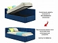 Односпальная кровать-тахта Bonna 900 синяя с подъемным механизмом и матрасом ГОСТ - фото №10