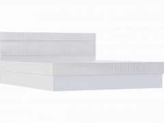 Оливия Кровать 1,6м с ПМ (Белый, Белый глянец) - фото №1, mdmMF-000084806