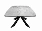 Стол DikLine KM160 мрамор С31 (керамика серая глянец)/опоры черные - фото №6