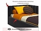 Мягкая кровать Milena 900 темная с подъемным механизмом и матрасом PROMO B COCOS - фото №5