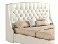 Мягкая кровать "Стефани" 1600 белая с подъемным механизмом - фото №4