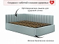 Мягкая кровать Milena 1200 мята пастель с ортопедическим основанием - фото №6
