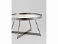 Журнальный столик STOOL GROUP STOOL GROUP Гера 80*80 Белая керамика, сталь тёмный хром - фото №3