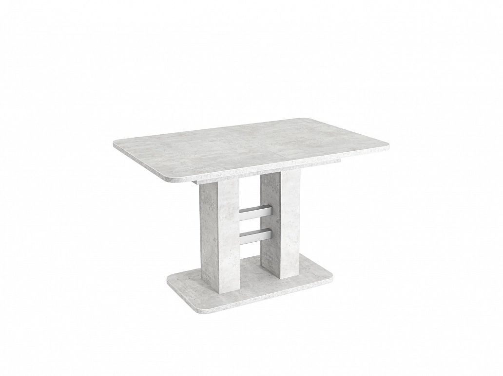 Стол раскладной Stool Group Elephant 120-160*80 Бетон/Алюминий - фото №1