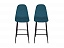 Комплект барных стульев Симпл, синий, велюр - миниатюра