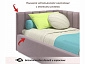 Мягкая кровать Milena 900 лиловая с подъемным механизмом - фото №6
