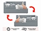 Односпальная кровать-тахта Colibri 800 серая с подъемным механизмом и защитным бортиком - фото №8