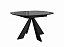 Стол DikLine SFK110 стекло черное мрамор глянец/подстолье черное/опоры черные (2 уп.),  - миниатюра