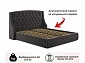 Мягкая кровать "Stefani" 1400 шоколад с ортопедическим основанием - фото №6