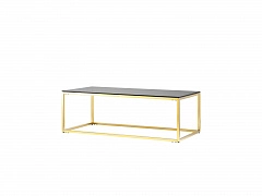 Журнальный стол Stool Group ТАУН 120х60 Стекло smoke/Сталь золото  - фото №1