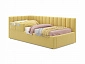 Мягкая кровать Milena с бортиком 900 желтая с подъемным механизмом - фото №2