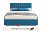 Мягкая кровать Olivia 1600 синяя с ящиками - фото №8