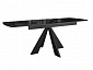 Стол DikLine SFU140 стекло черное мрамор глянец/подстолье черное/опоры черные (2 уп.) - фото №5