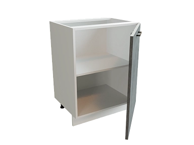 Шкаф Н600 с 1-ой дверью Хелмер БЕЛ/БЕТОН Ф46 - фото №1, 888_ММК-00002443
