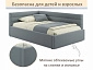 Мягкая кровать Aura 900 серая с подъемным механизмом - фото №9