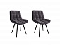 Комплект стульев Бруно (2 шт), черный велюр графит - фото №2