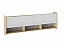 Шкаф навесной Мегаполис, белый с рисунком - миниатюра