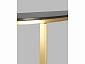 Консоль Stool Group АЛЬБА 115х30 Стекло черное/Сталь золото - фото №6