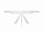 Стол DikLine SFU120 стекло белое мрамор глянец/подстолье белое/опоры белые (2 уп.) - фото №3