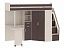 Кровать-чердак со шкафом и столом Рада, сосна карелия - миниатюра