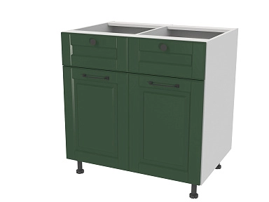 Тумба напольная с ящиками  82 х 80 Салерно, Зелёный - фото №1, 5500100201560