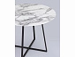 Стол обеденный STOOL GROUP Дакота 100*100 белый мрамор ножки черные - фото №7