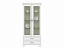 Шкаф с витриной Tiffany, вудлайн кремовый - миниатюра