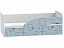 Детская кровать Бриз-3 80х190, квадрат (Антарктида/Белый/правый), антарктида - миниатюра