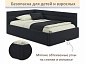 Мягкая кровать Aura 1200 черная с подъемным механизмом - фото №7