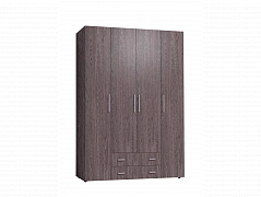 Шкаф для одежды и белья Монако 555 Стандарт, ясень анкор темный - фото №1