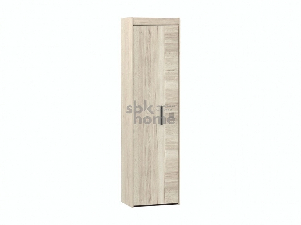 Шкаф ПМ-1 для одежды, Мале (540*384*2000) Дуб галифакс белый, 50501 - фото №1
