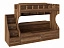 Кровать двухъярусная с приставной лестницей Навигатор (80х200), дуб каньон - миниатюра