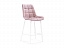 Алст розовый / белый Барный стул, велюр - миниатюра