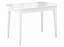 Стол DikLine M130 белый/стекло белое глянец optiwhite/опоры MM белые,  - миниатюра