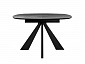 Стол DikLine SKK110 Керамика Серый мрамор/подстолье черное/опоры черные (2 уп.) - фото №3