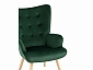Кресло STOOL GROUP Хью велюр темно-зеленый - фото №8