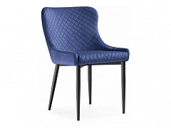 Teo dark blue / black Стул на металлокаркасе - фото №1