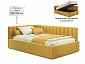 Мягкая кровать Milena 1200 желтая с подъемным механизмом - фото №3
