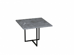 Скарлетт стол кофейный квадратный Черный мрамор/черный - фото №1