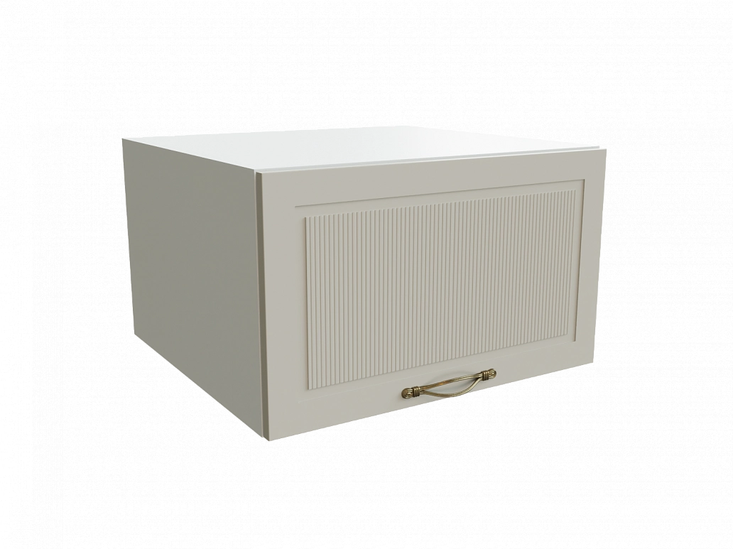 Шкаф ВГ610 верхний горизонтальный Моцарт БЕЛ/КВАРЦ ГРЕЙ Ф85 - фото №1