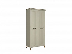 Шкаф для одежды Белла 61.03 (2х дверный) белый/небула - фото №1, 52249
