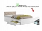 Односпальная кровать "Виктория-П" 900 с подушкой и ящиками белая с матрасом ГОСТ - фото №3