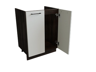 Шкаф М600 с 2-мя дверцами Мемфис ДБК/БЕЛ/СОФТ Ф40 - фото №1, 888_ММК-00001564