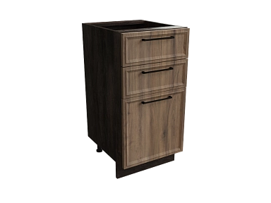 Шкаф Н403 с 3-мя ящиками Беверли ДБК/Дуб Бурбон Ф23 - фото №1, 888_ММК-00033780